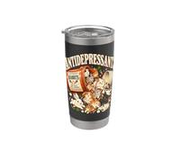 Lapins Antidépresseurs Cute Bunny Mental Wellness Therapy Gobelet isotherme en acier inoxydable double paroi