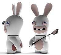 Lapins Crétins - Lap5504 - Jeu De Plein Air - Lapin Cretin - Figurine 3d Lapin - Châtie Bien Double Pack