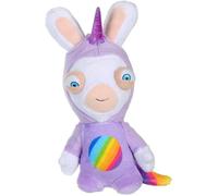LAPINS CRETINS Peluche Licorne Lapicorne Sonore Mauve - 18 cm