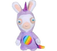 LAPINS CRETINS Peluche Licorne Lapicorne Sonore Mauve - 18 cm