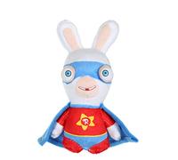 LAPINS CRETINS Peluche Super-Heros Rouge Sonore - 18 cm