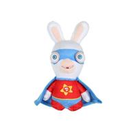 LAPINS CRETINS Peluche Super-Heros Rouge Sonore - 18 cm