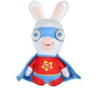 Lapins Cretins Peluche Super-Héros Rouge Sonore - 18 Cm
