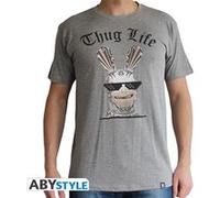 LAPINS CRETINS - Tshirt ""Thug Life"" homme sport grey L G
