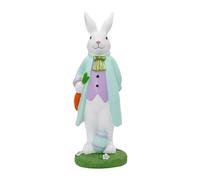 Lapins de Pâques - Figurine de lapin, sculpture de table éclairée, lapin en résine artisanale, charmantes figurines printanières résistantes aux intempéries, ornement de jardin Este