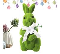 Lapins en Peluche - Figurine Avec Un Flockage D'Apparence Naturelle Et Réaliste - Lapin De Pâques Flocké | Pour, Famille Et Amis, Décoration De Pâques Pour Étagère, Cabinet, Entrée Et