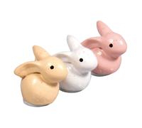 Lapins En Polyrésine, Colore, 2x1,8cm, Assorties, Boîte 6 Pces