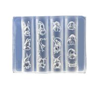 Lapins en silicone de jardin haute transparence pour créer des ongles uniques accessoires d'art flexible en silicone