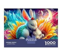 Lapins et Tournesol géantPuzzle DIY 1000 Pièces en Carton Ciel étoilé Cosmique pour Famille Amélioration De La Mémoire Renforcement Familial Cadeau De Noël 38x26cm/1000pcs