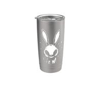 Lapins mignons et effrayants graphiques gothiques Alt Grunge Horreur Gobelet isotherme en acier inoxydable double paroi