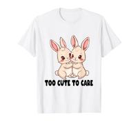 Lapins Mignons trop Mignons à Prendre Soin T-Shirt Graphique avec Valeur, Homme, Blanc, XL