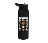 Lapins Surnoms D'animaux Drôles Tableau Des Créatures Stainless Steel Insulated Water Bottle