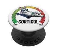 Lapins Taux De Cortisol Bas Meme Faible Lapin Rabbit PopSockets PopGrip Adhésif