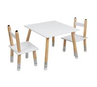 Ensemble Table et 2 Chaises Enfant Base Crayons - LAPIS - ALTOBUY Blanc G