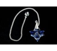 Lapis Lazuli étoile Merkaba Pendule Cristal Guérison Reiki Feng Shui pour Cadeau d'énergie méditation Pierre précieuse Chakra fabriqué à la main accessoire