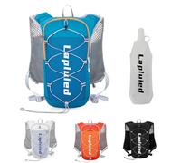 Lapluied Gilet Running avec Gilet Hydratation 500ml, Gilet Running Homme & Gilet Running Femme, 160g Ultra-Léger, 9 Poches, Imperméable et Respirant, pour Trail, Course à Pied, Marathon, Vélo, Bleu