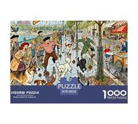 L'apocalypse des excréments de Chien à Paris Puzzle en Bois Imperméable Puzzles De 1000 Pièces pour Adultes Amusant Jeux Éducatifs