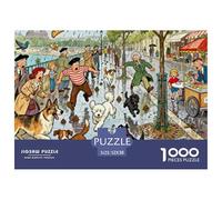L'apocalypse des excréments de Chien à Paris Puzzle en Bois Imperméable Puzzles De 1000 Pièces pour Adultes Coloré Jeux Éducatifs