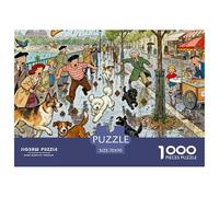 L'apocalypse des excréments de Chien à Paris Puzzle en Bois Imperméable Puzzles De 1000 Pièces pour Adultes Cadeaux Coloré Jeux De Stimulants