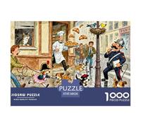 L'apocalypse des excréments de Chien à Paris Puzzle en Bois Imperméable Puzzles De 1000 Pièces pour Adultes Cadeaux Coloré Jeux Éducatifs