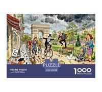 L'apocalypse des excréments de Chien à Paris Puzzle en Bois Imperméable Puzzles De 1000 Pièces pour Adultes Coloré De Décoration pour La Maison