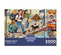 L'apocalypse des excréments de Chien à Paris Puzzle en Bois Imperméable Puzzles De 1000 Pièces pour Adultes Cadeaux Impossible Jeux De Stimulants