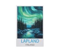 Laponie Finlande,Puzzle Jigsaw 1000 Pièces, Puzzle en Papier Adulte Jouets Anime Puzzles Difficiles, Puzzle Intéressant Jouets(38x26cm)-FR39