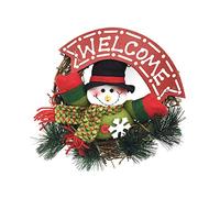 LAPONO Couronne de Noël Bonhomme Poupée Ornements Décoration de Noël Suspendue pour Sapin Guirlande de Noël pour la Porte d'entrée la Maison de Garland d'arbre de Noël Pendentif Mur fenêtre Décor