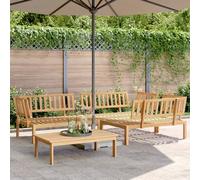 LAPOOH 3209308 Ensemble de canapés en palettes de jardin 4 pièces en bois massif d'acacia