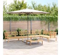 LAPOOH 3209316 Ensemble de canapés en palettes de jardin 5 pièces en bois massif d'acacia