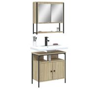 LAPOOH 3214656 Ensemble de meubles de salle de bain en contreplaqué chêne sonoma