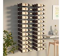 LAPOOH 340889 Porte-bouteilles mural pour 36 bouteilles de vin en fer blanc