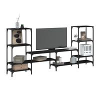 LAPOOH 842481 Meuble TV en bois d'ingénierie Noir 206,5 x 28,5 x 95 cm