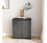 LAPOOH Armoire d'appoint en bois massif de manguier gris 60 x 36 x 65 cm, buffet pour salon, buffet, entrée d'entrée, armoire de salon, vitrines pour salon, meubles auxiliaires - 808100