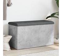 LAPOOH Banc avec rangement en bois d'ingénierie gris béton 82 x 42 x 45 cm, coffre de rangement pour chambre, meuble de rangement, meuble de chambre, repose-pieds, canapé - 835050