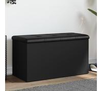 LAPOOH Banc avec rangement en bois d'ingénierie noir 82 x 42 x 45 cm, coffre de rangement pour chambre, meuble de rangement, meuble de chambre, repose-pieds, canapé - 835048