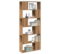LAPOOH Bibliothèque/Séparateur de pièce chêne Artisanal 80x24x186 cm,Bibliothèque Meuble De Rangement,Bibliotheque Murale,Etagere Livre