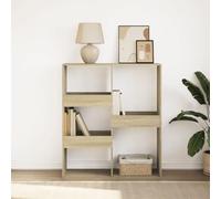 LAPOOH Bibliothèque/Séparateur de pièce chêne Sonoma 100x33x115 cm,Bibliothèque Meuble De Rangement,Bibliotheque Murale,Etagere Livre