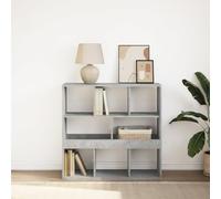 LAPOOH Bibliothèque/Séparateur de pièce Gris béton 100x33x94,5 cm,Bibliothèque Meuble De Rangement,Bibliotheque Murale,Etagere Livre
