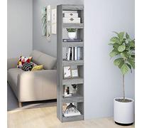LAPOOH Bibliothèque/Séparateur de pièce Sonoma Gris 40x30x198 cm,Bibliothèque Meuble De Rangement,Bibliotheque Murale,Etagere Livre