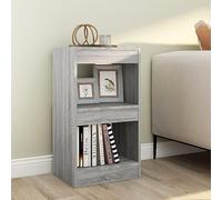 LAPOOH Bibliothèque/Séparateur de pièce Sonoma Gris 40x30x72 cm,Bibliothèque Meuble De Rangement,Bibliotheque Murale,Etagere Livre