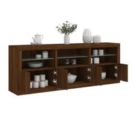 LAPOOH Buffet avec lumières en chêne marron 181,5 x 37 x 67 cm, meuble de salon, buffet - 3209008