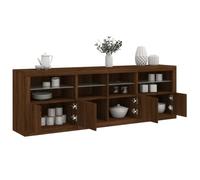 LAPOOH Buffet avec lumières en chêne marron 202 x 37 x 67 cm, meuble de salon, buffet - 3209015