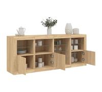 LAPOOH Buffet avec lumières en chêne Sonoma 3209053 164 x 37 x 67 cm