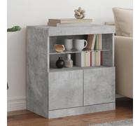LAPOOH Buffet avec lumières gris béton 60 x 37 x 67 cm, meuble de salon, buffet - 836654