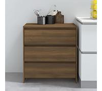 LAPOOH Buffet pour salon, buffet, entrée entrée, buffet cuisine, vitrines pour salon, meubles auxiliaires, en aggloméré marron chêne, 70 x 41 x 75 cm