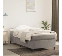 LAPOOH Cadre de lit sans Matelas Gris Clair 80x200 cm Velours,Lit Adulte,Lit À Cadre