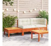 LAPOOH Canapé de jardin avec coussins et repose-pieds en bois massif de pin, canapé de jardin, terrasse, meubles de jardin extérieur - 838186