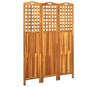 LAPOOH Cloison de séparation 3 Panneaux 121x2x170 cm Bois d'acacia,Paravent Interieur,Cloison Amovible