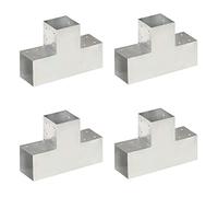 LAPOOH Connecteurs de poteau en T 4 unités, ancres, poteaux, connex, métal galvanisé 101 x 101 mm
